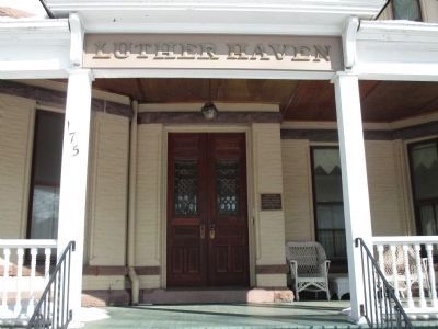 Luther Haven Marker at Front Entrance. Click for full size. Luther Haven Marker at Front Entrance image. Click for full size.