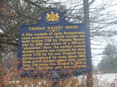 Thomas Massey House Marker. Click for full size. Thomas Massey House Marker image. Click for full size.