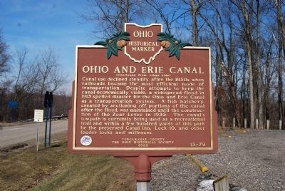 Ohio and Erie Canal Marker Reverse image. Click for full size.