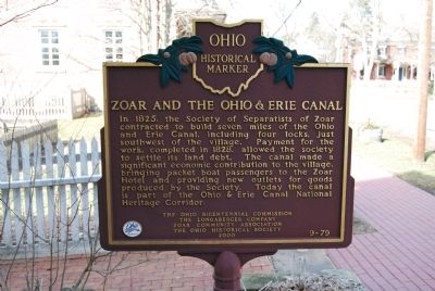 Zoar and The Ohio & Erie Canal Marker image. Click for full size.