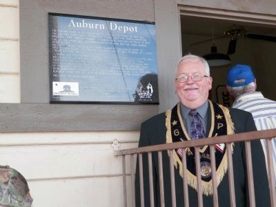 Grand President Tullius and the Newly Dedicated Marker. Click for full size. Grand President Tullius and the Newly Dedicated Marker image. Click for full size.