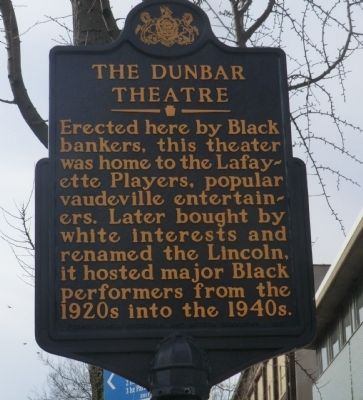 The Dunbar Theatre Marker image. Click for full size.