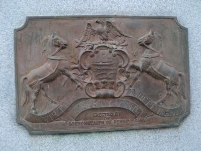 Penn Seal on rear of Monument image. Click for full size.