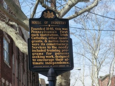 House of Industry Marker image. Click for full size.