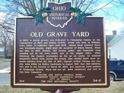 Old Grave Yard side of the marker image. Click for full size.