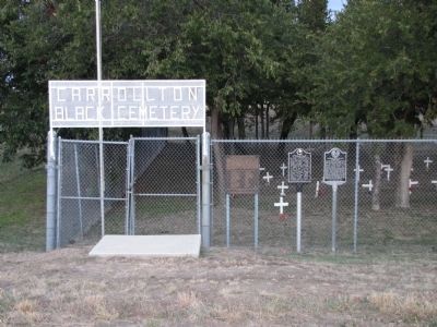Carrollton Black Cemetery and Marker image. Click for full size.
