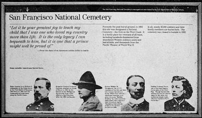 San Francisco National Cemetery Marker image. Click for full size.