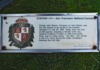 Station #17 — San Francisco National Cemetery image. Click for full size.