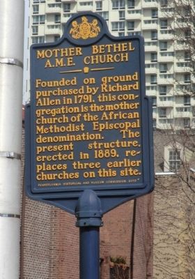 Mother Bethel A.M.E. Church Marker image. Click for full size.