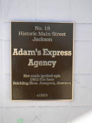 Adam's Express Agency Marker image. Click for full size.