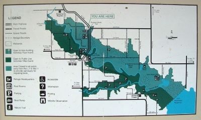 Map on Welcome to Flint Hills National Wildlife Refuge Marker image. Click for full size.