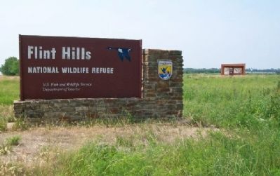 Flint Hills National Wildlife Refuge Sign and Kiosk image. Click for full size.