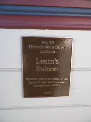 Leam's Saloon Marker image. Click for full size.
