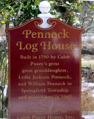 Pennock Log House Marker image. Click for full size.