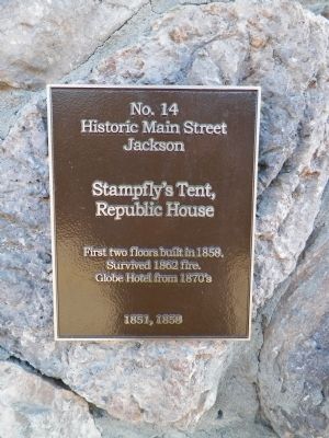 Stampfly's Tent, Republic House Marker image. Click for full size.