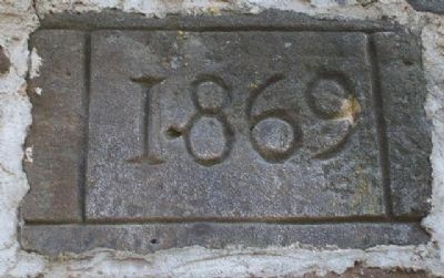 Hans Hanson House Date Stone image. Click for full size.
