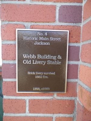 Webb Building & Old Livery Stable Marker image. Click for full size.