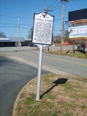 Belton Academy / Central School Marker<br>Reverse image. Click for full size.