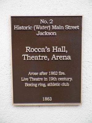Rocca's Hall, Theatre, Arena Marker. Click for full size. Rocca's Hall, Theatre, Arena Marker image. Click for full size.