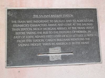 The Salinas Railway Station Marker image. Click for full size.