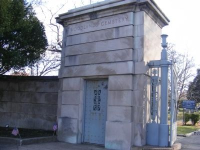 The Woodlands Marker-Entrance to the Cemetery image. Click for full size.