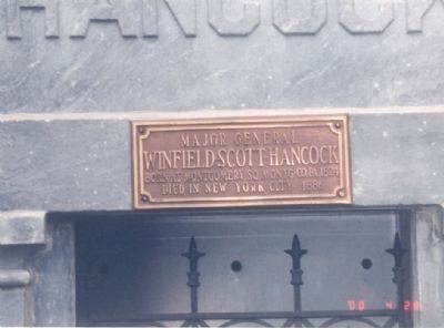 Marker above the door of the Mausoleum image. Click for full size.