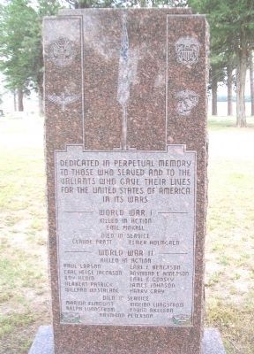 War Memorial (Side A). Click for full size. War Memorial (Side A) image. Click for full size.