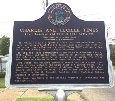 Charlie and Lucille Times Marker (Side 2) image. Click for full size.