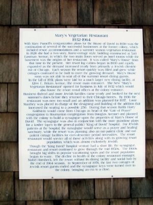Informational Sign on Marys Vegetarian Restaurant image. Click for full size.