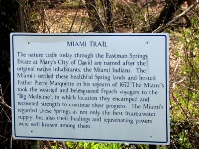 Informational Sign on Miami Trail image. Click for full size.