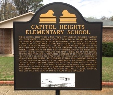 Capitol Heights Elementary School Marker image. Click for full size.