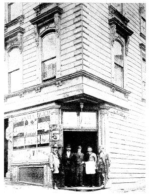 Wagner's Beer Hall circa 1870s, when beer was only 5 cents. image. Click for full size.
