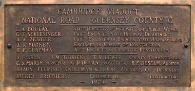 Cambridge Viaduct<br>National Road Guernsey County. O.<br>1924. Click for full size. Cambridge Viaduct<br>National Road Guernsey County. O.<br>1924 image. Click for full size.