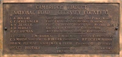 Cambridge Viaduct<br>National Road Guernsey County. O.<br>1924 image. Click for full size.