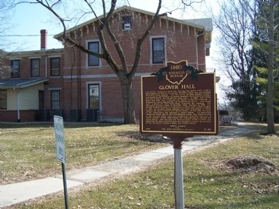 Glover Hall Marker. Click for full size. Glover Hall Marker image. Click for full size.
