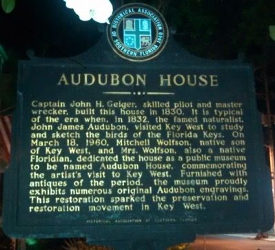 Audubon House Marker image. Click for full size.