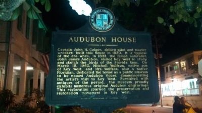 Audubon House Marker. Click for full size. Audubon House Marker image. Click for full size.