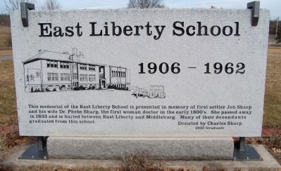 East Liberty School Marker image. Click for full size.