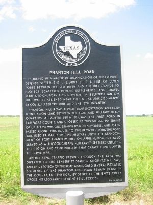 Phantom Hill Road Marker. Click for full size. Phantom Hill Road Marker image. Click for full size.