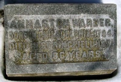 Ann Aston Warder Grave Marker image. Click for full size.