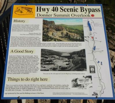 Donner Summit Overlook Marker image. Click for full size.