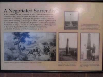 A Negotiated Surrender Marker (moved to Visitor Center) image. Click for full size.