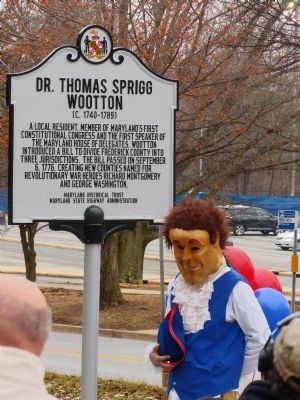 Dr. Thomas Sprigg Wootton Marker image. Click for full size.