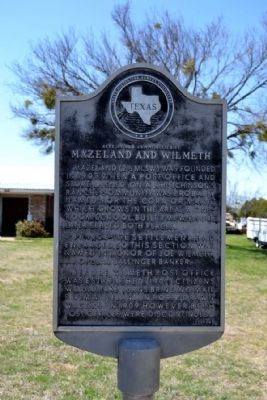 Site of Old Communities of Mazeland and Wilmeth Marker image. Click for full size.