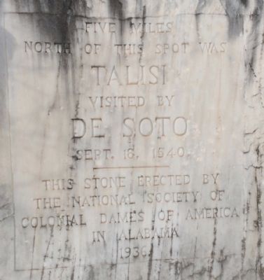 Talisi visited by De Soto Marker. Click for full size. Talisi visited by De Soto Marker image. Click for full size.