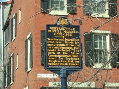 Gertrude E. H. Bustill Mossell Marker image. Click for full size.