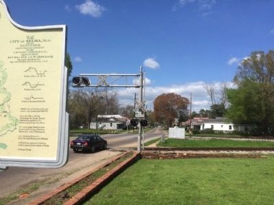 View of marker looking north on Lapsley Road. image. Click for full size.