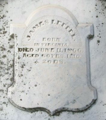 James Leffel Grave Marker Inscription image. Click for full size.