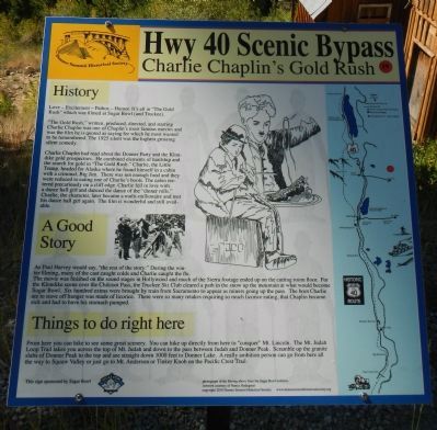 Charlie Chaplin’s Gold Rush Marker. Click for full size. Charlie Chaplin’s Gold Rush Marker image. Click for full size.