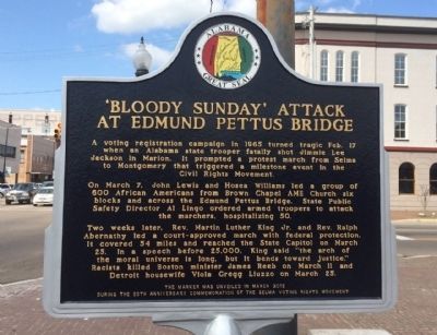 'Bloody Sunday' Attack at Edmund Pettus Bridge (Side 1) image. Click for full size.